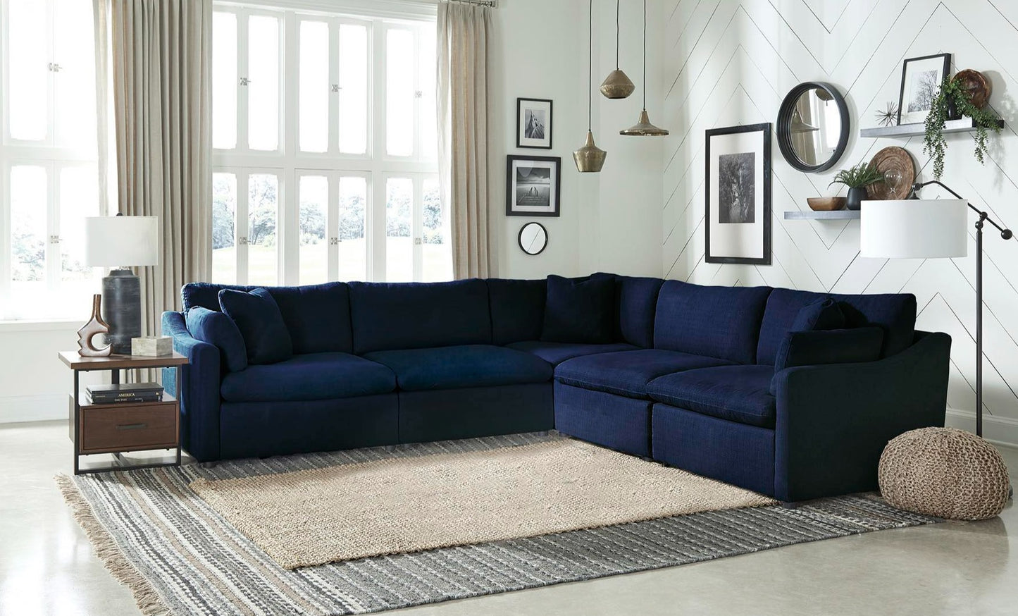Modular Sectional Fabric sofa set deal SFSMZ4659544NV