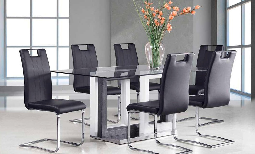 Glass top dining Set deal GTDMZ3656825/738S4BK