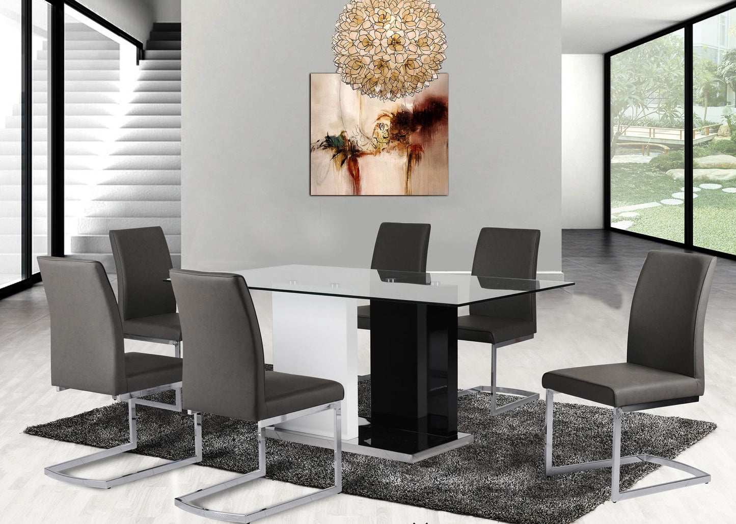 Glass top dining Set deal GTDMZ3656848/6826SGY