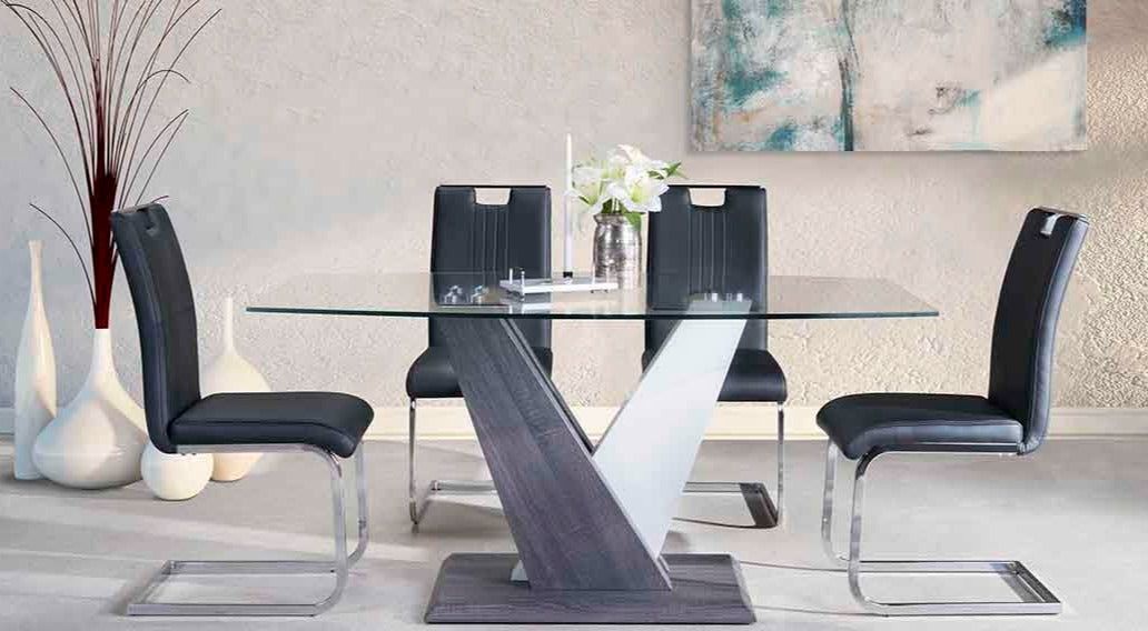 Glass top dining Set deal GTDMZ3657383/738S4BK