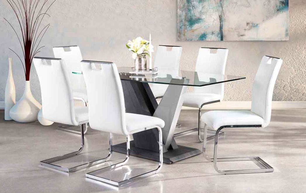 Glass top dining Set deal GTDMZ3657383/738S4WT