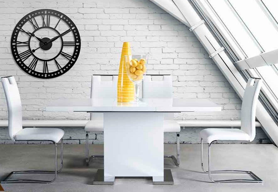 Modern high gloss dining Set deal HGMZ7655433N/738S4WT