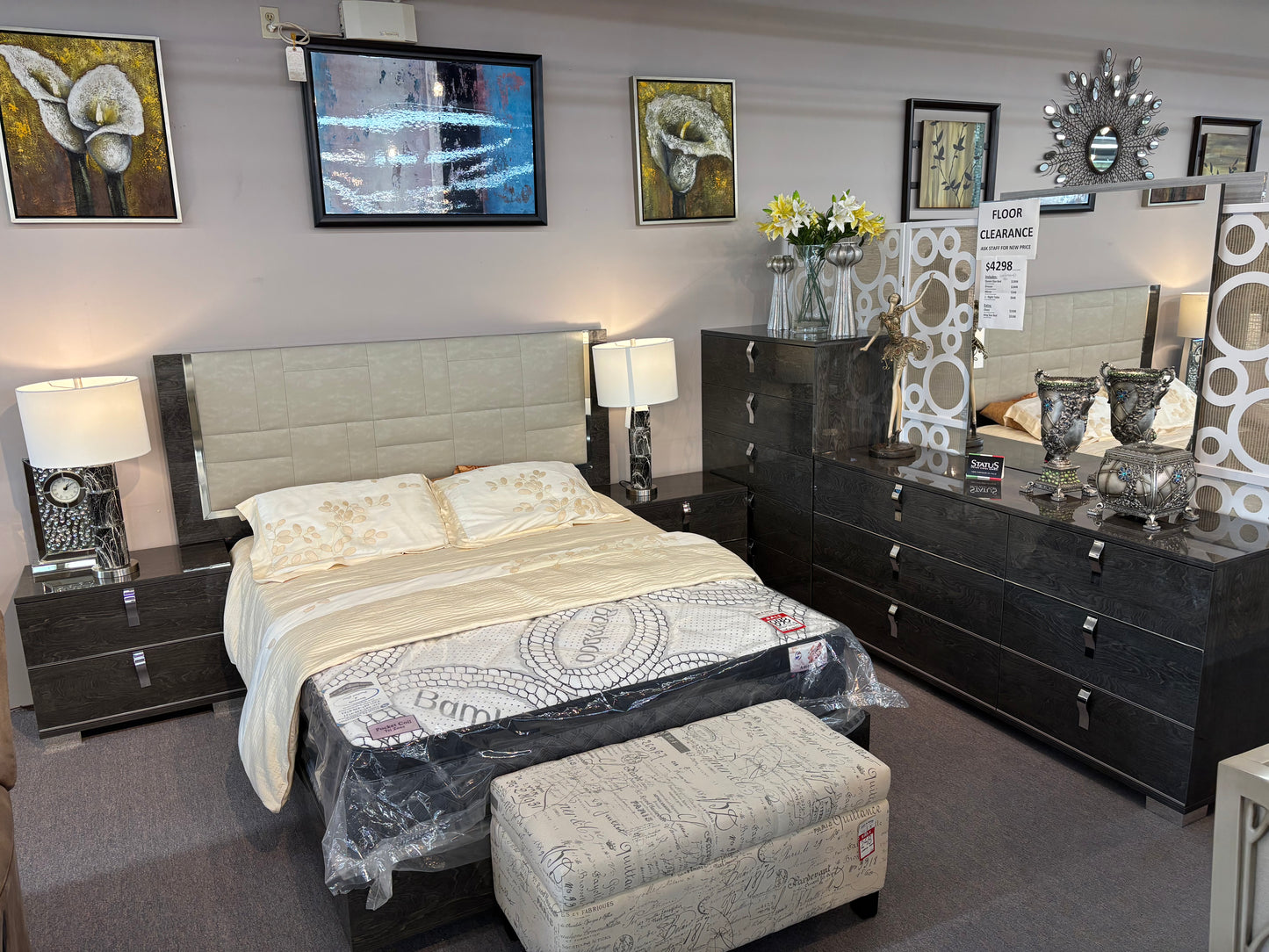 Model Sarah Grey Made in Italy Bedroom Se