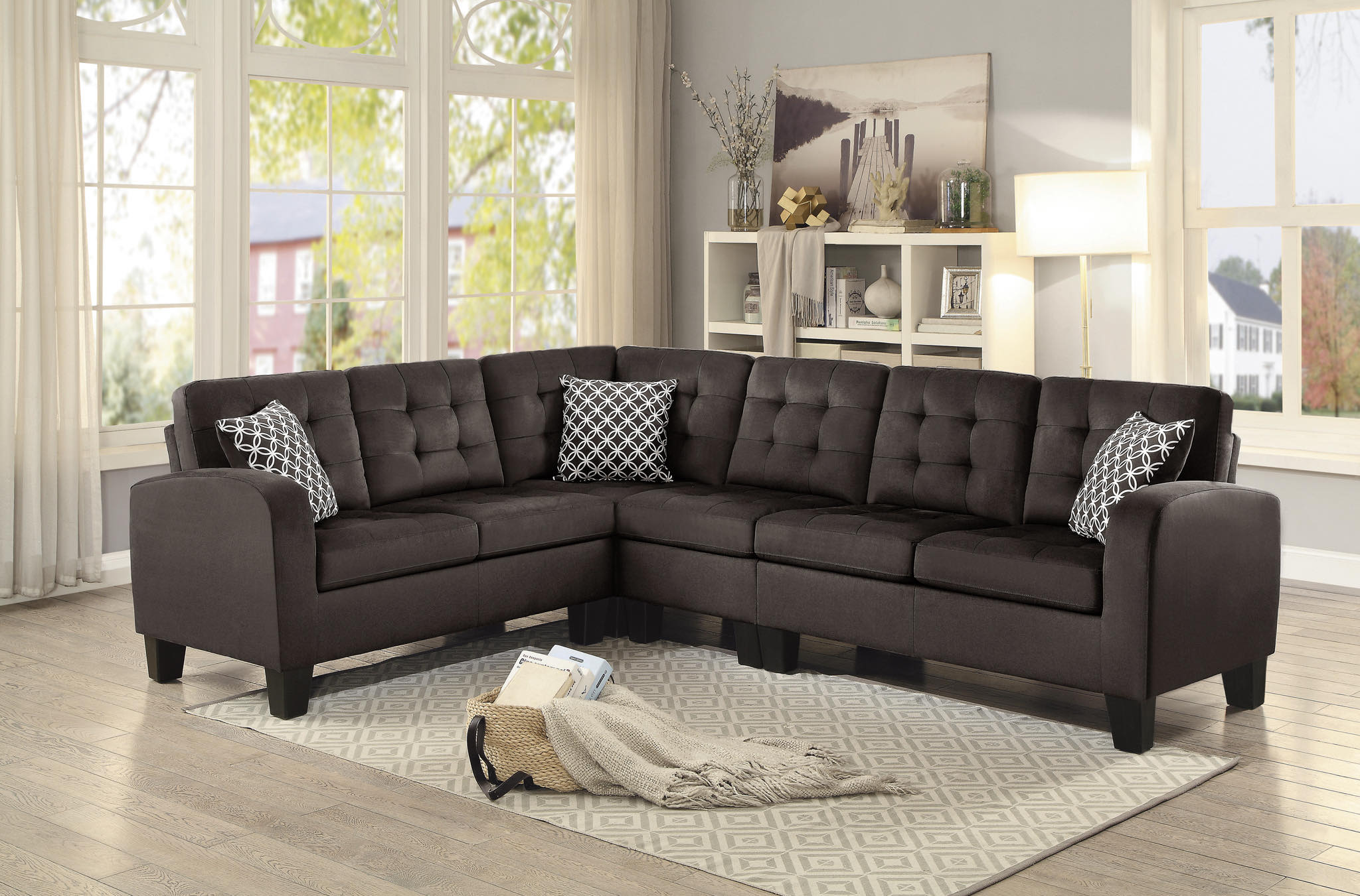 Sectional Fabric sofa set deal SFSMZ4658202CHSS