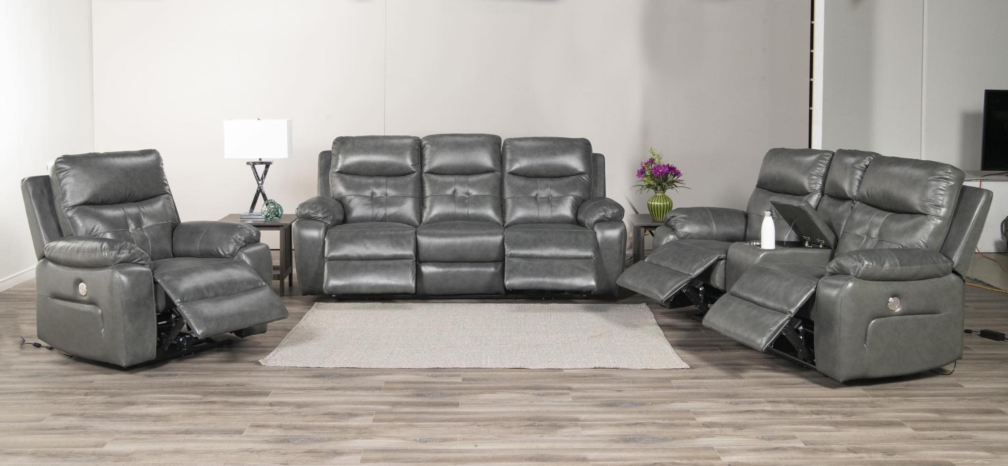 Electric power recliner sofa set deal ERSMZ6659951P-GRY
