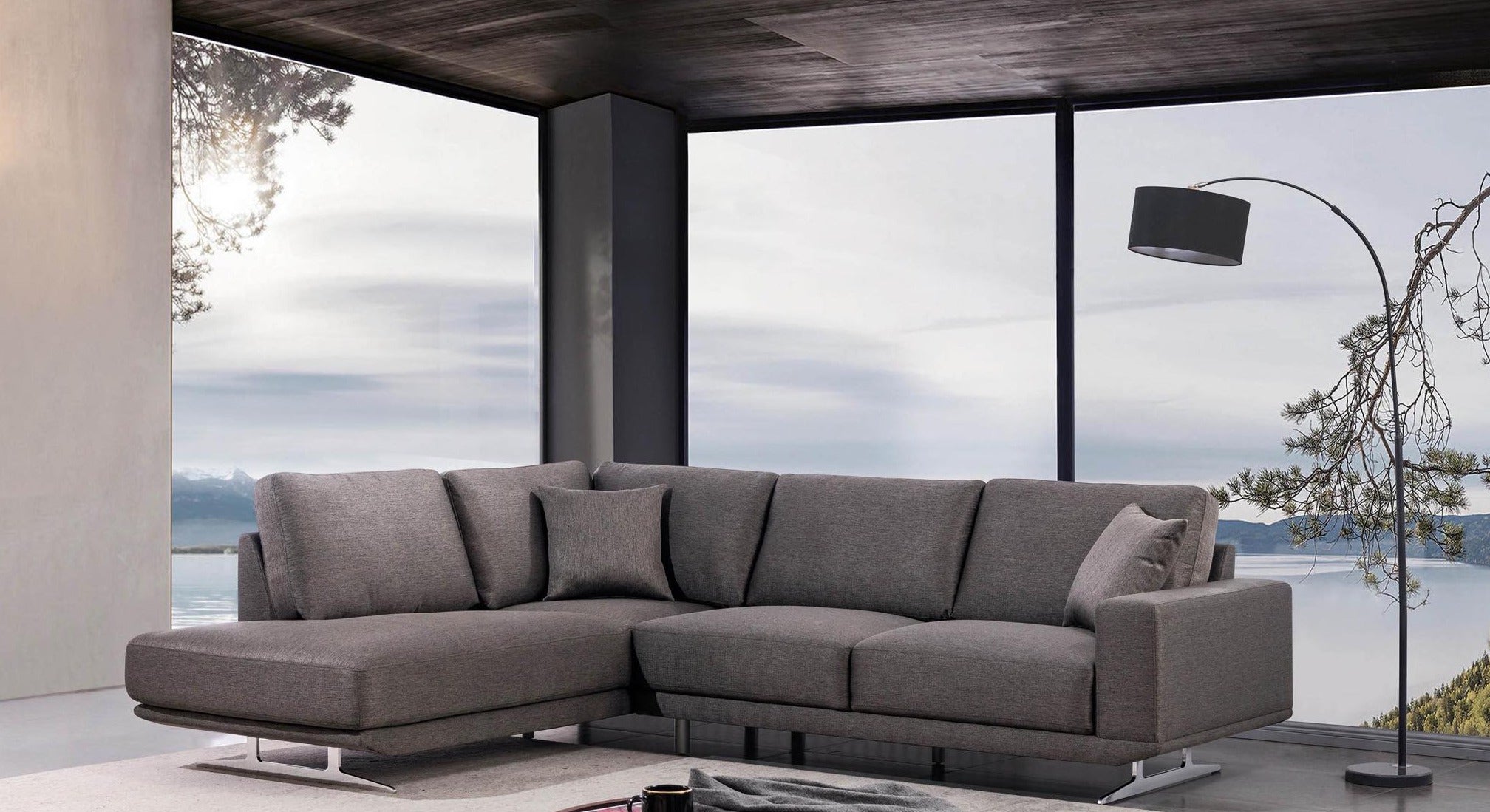 Sectional Fabric sofa set deal SFSMZ46596223GYSSL