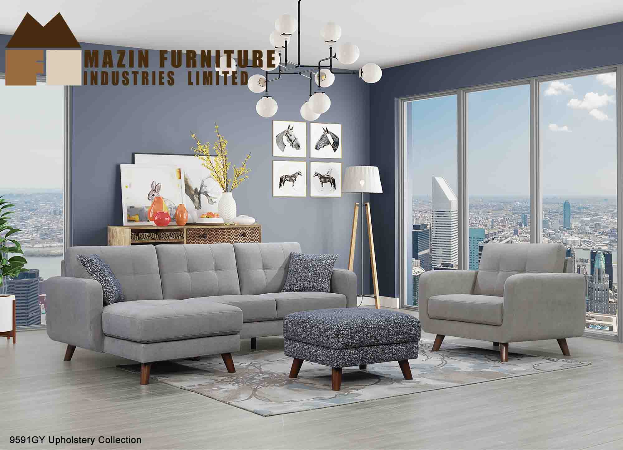 Sectional Fabric sofa set deal SFSMZ4659591GYSS