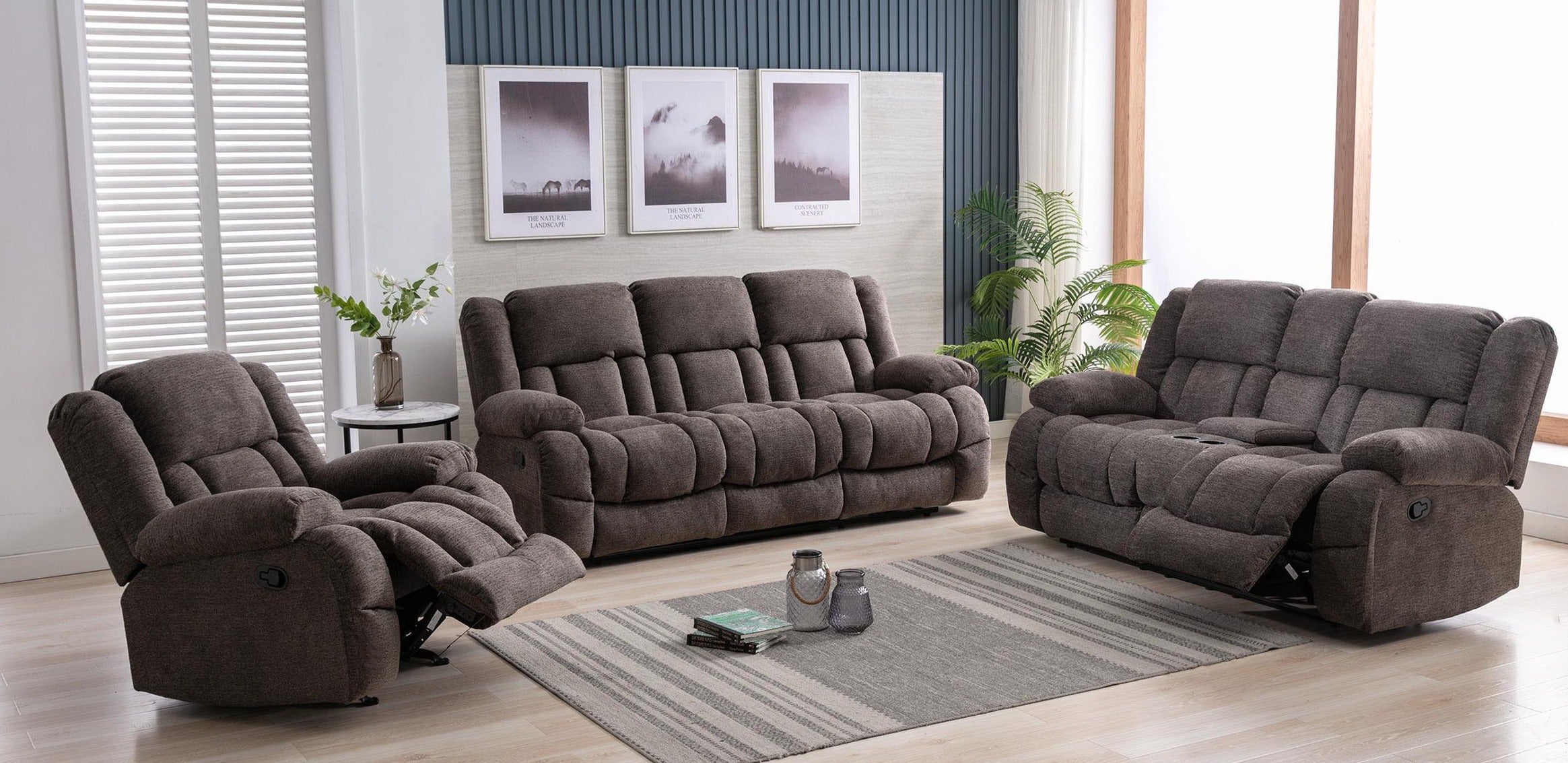 Recliner sofa set deal RSMZ46599928GRY