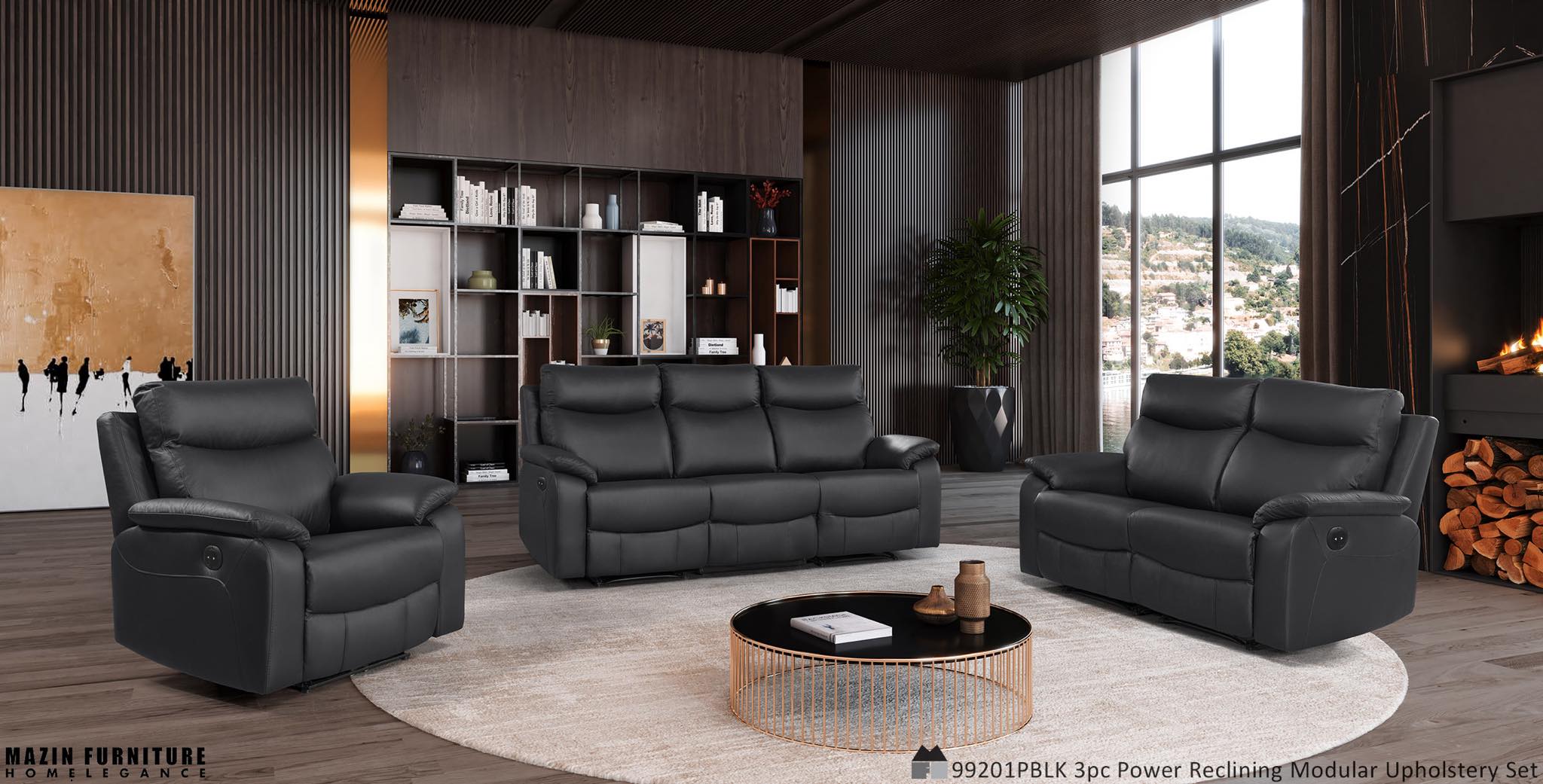Electric power recliner sofa set deal ERSMZ66599201BLK