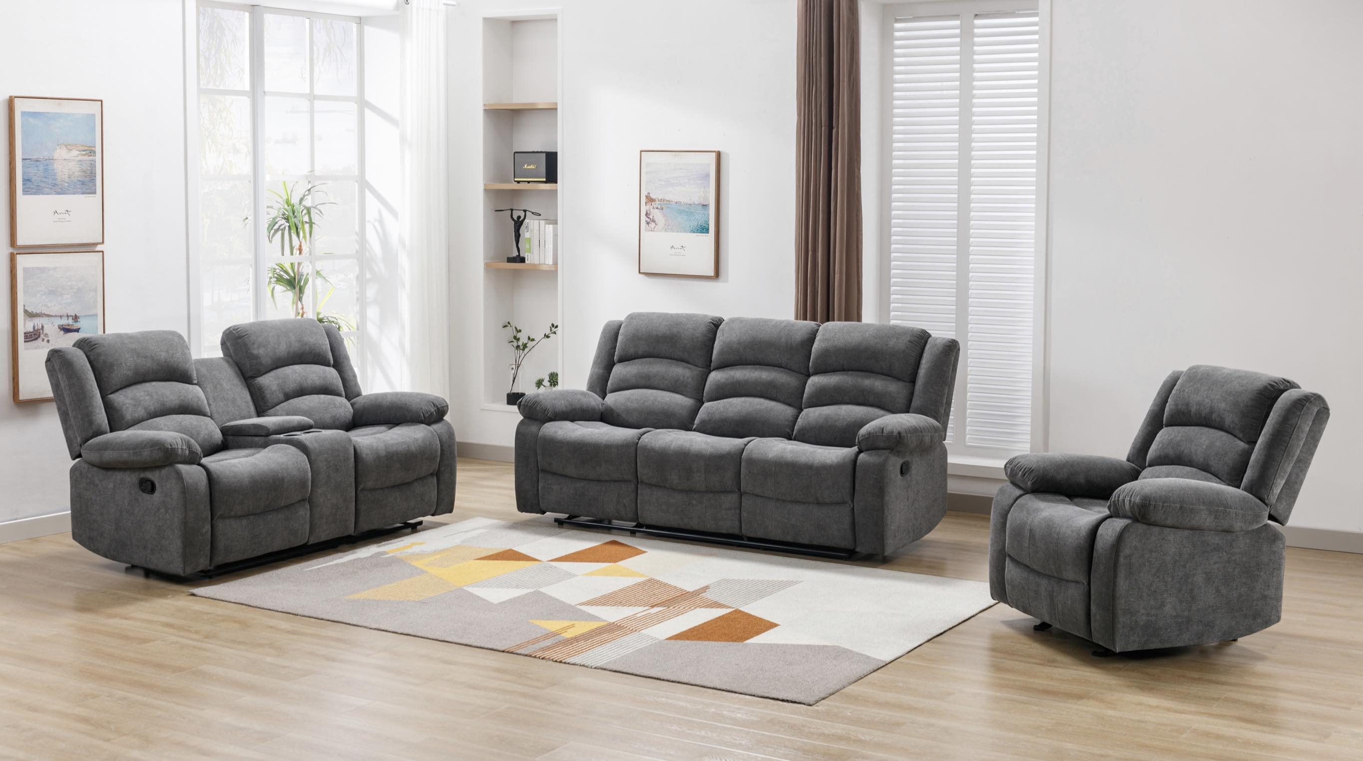 Recliner sofa set deal RSMZ46599989GRY