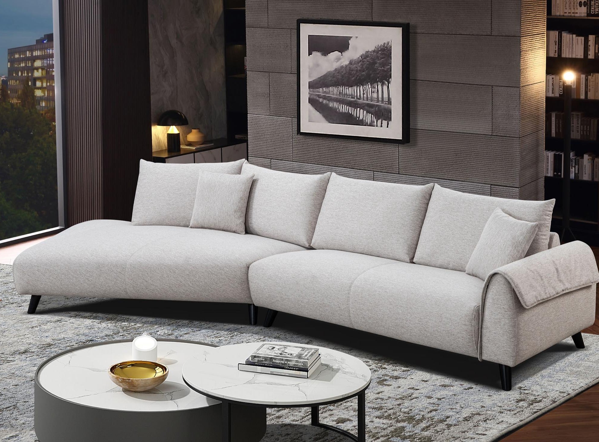 Sectional Fabric sofa set deal SFSMZ46599941IVRSSL