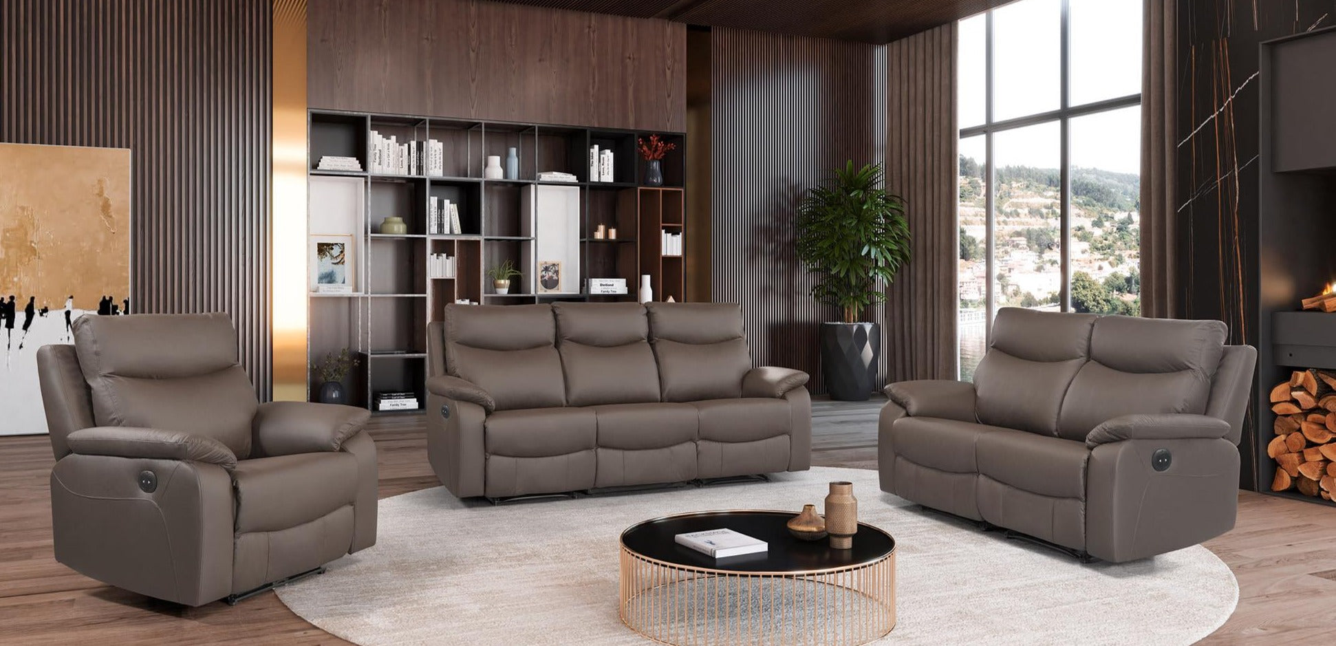 Electric power recliner sofa set deal ERSMZ66599201CHC