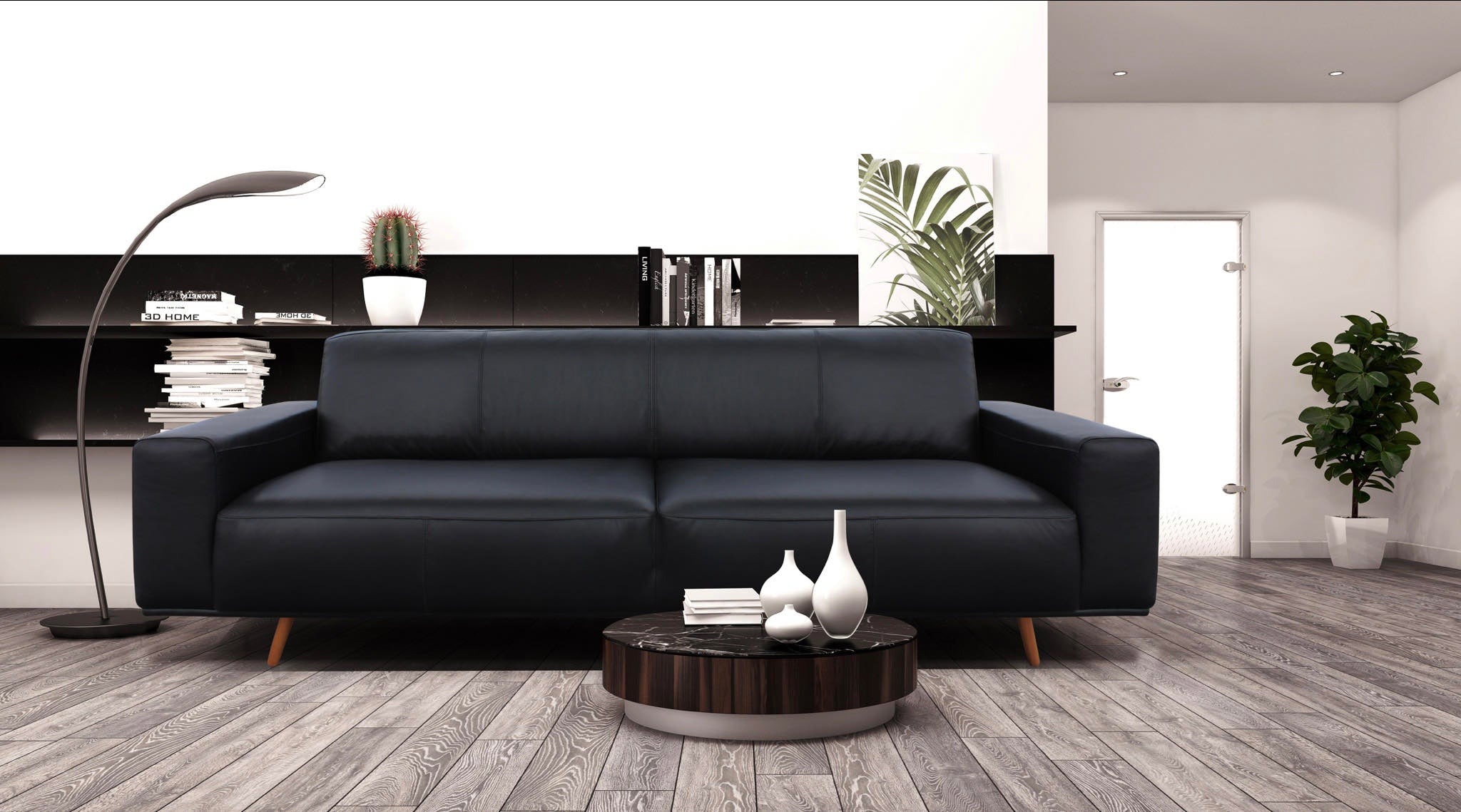 Leather sofa set deal LSMZ56599956BLK