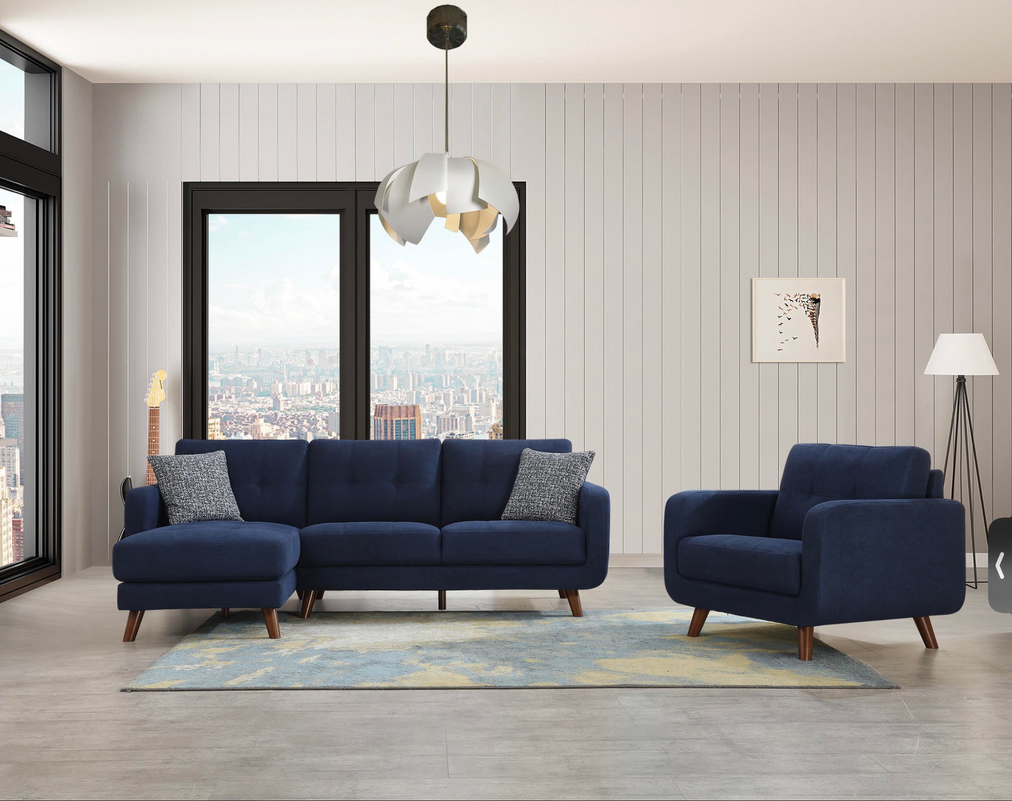 Sectional Fabric sofa set deal SFSMZ4659591BLSS