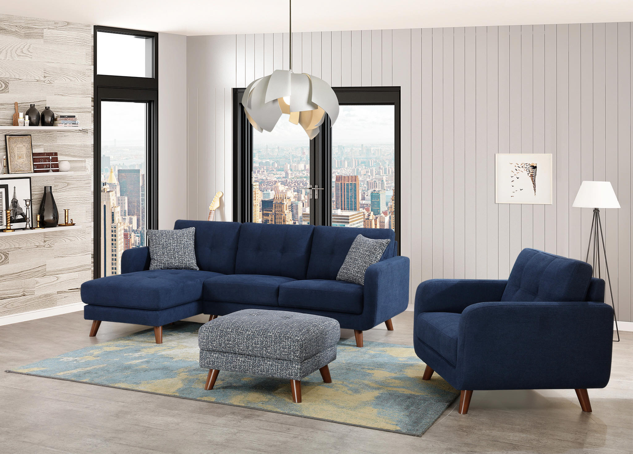 Sectional Fabric sofa set deal SFSMZ4659591BLSS