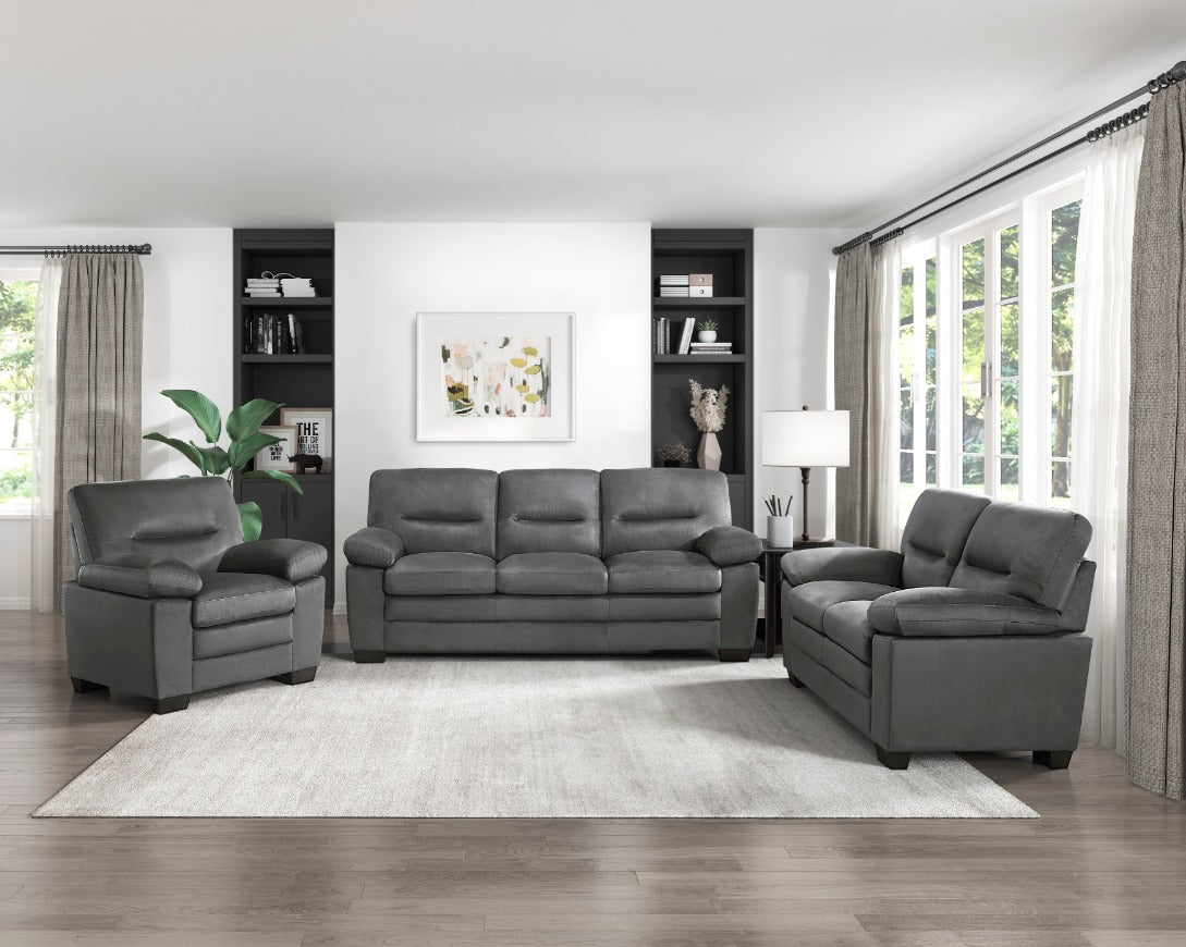 DNS 9328DG Fabric Sectional Sofa