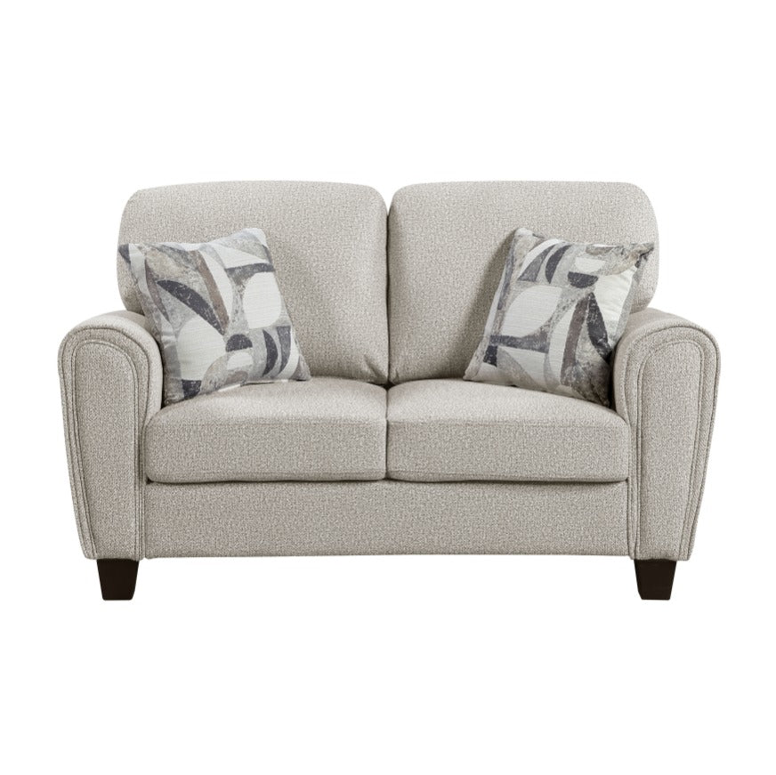 DNS 9214NPG Fabric Sectional Sofa