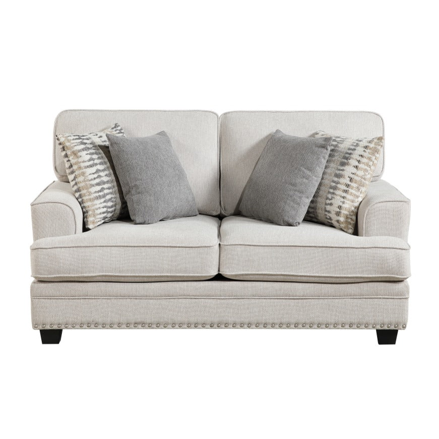 DNS 9648SN Fabric Sectional Sofa