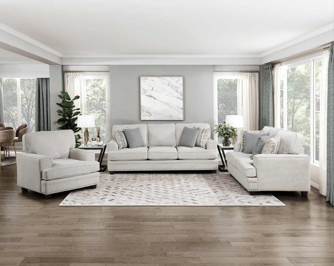 DNS 9648SN Fabric Sectional Sofa