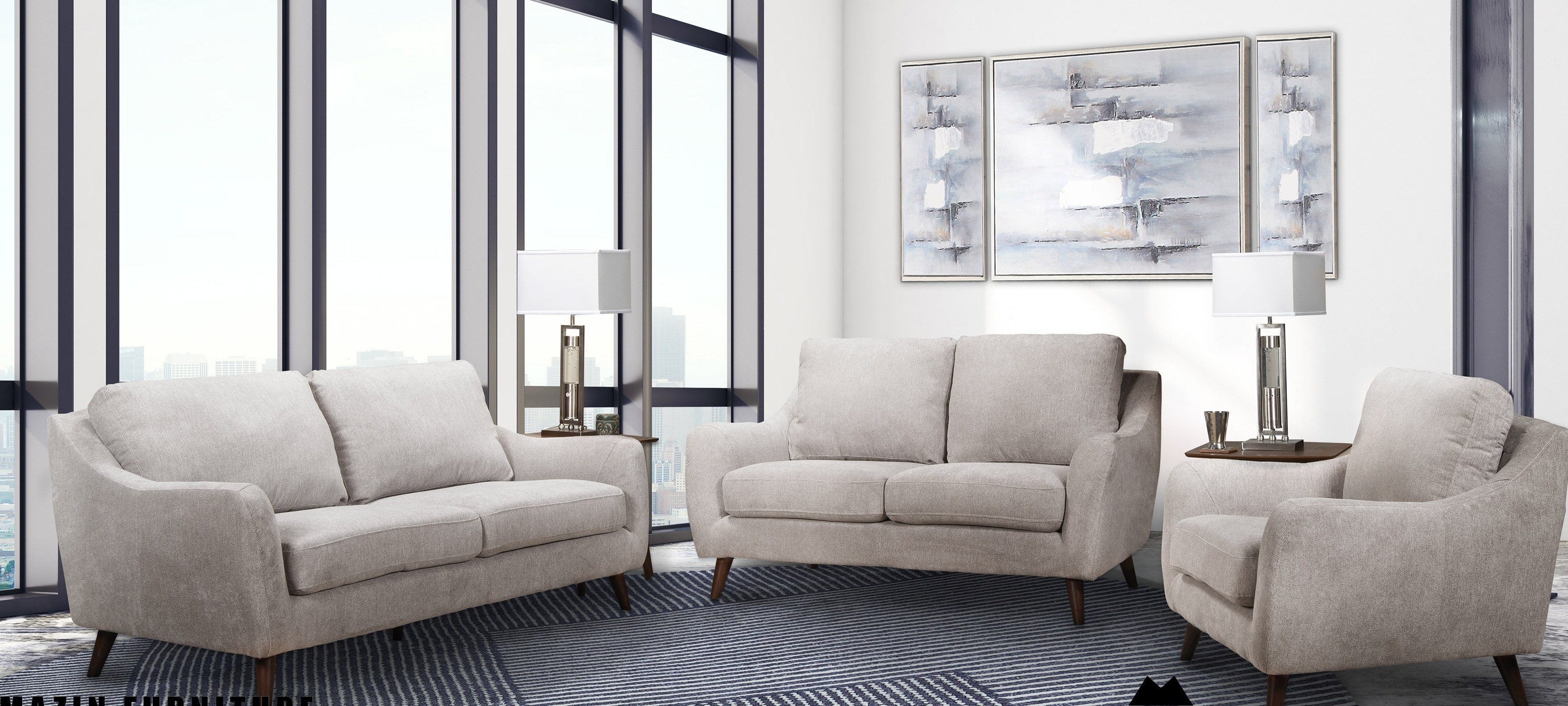 Fabric Sofa set deal FSMZ3659040BEG