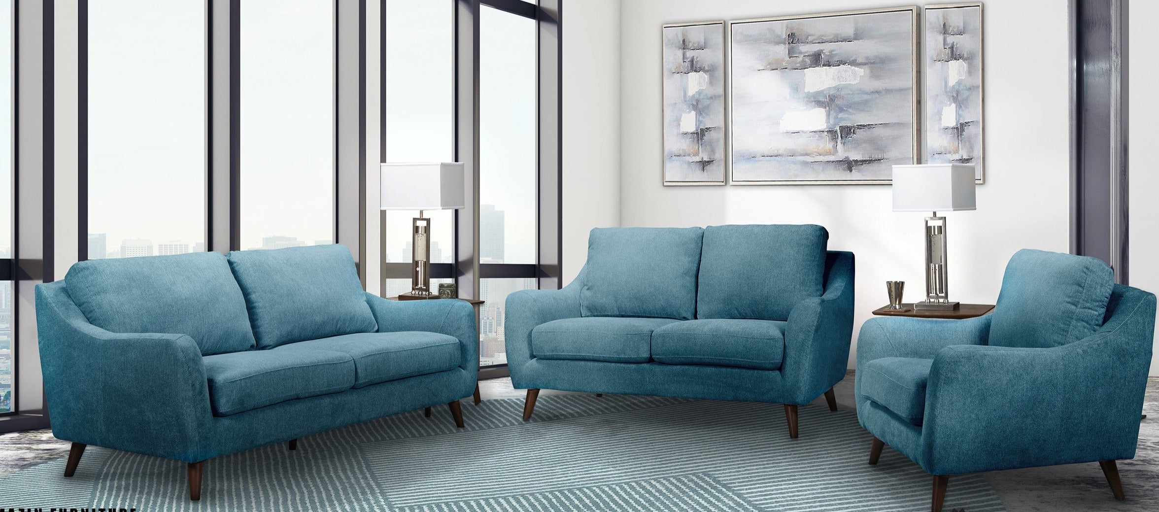 Fabric Sofa set deal FSMZ3659040LBU