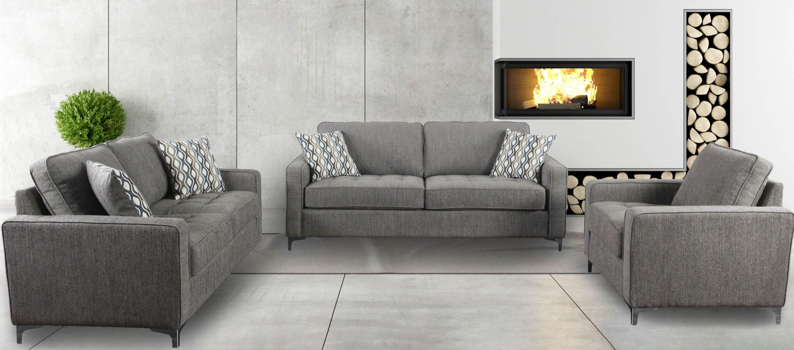 Fabric Sofa set deal FSMZ3659049GPH