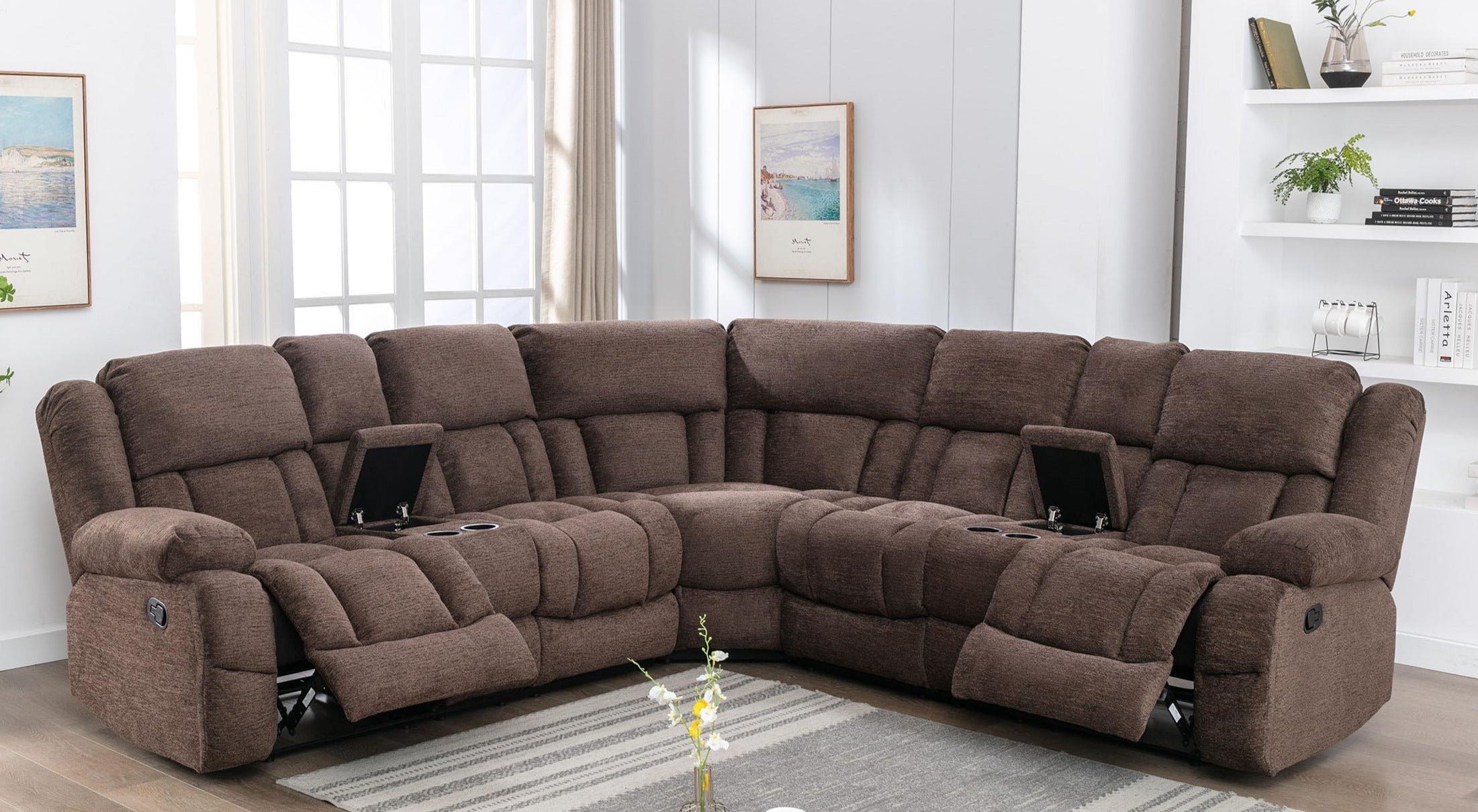 Sectional Recliner sofa set deal SRSMZ46599928BRWSS
