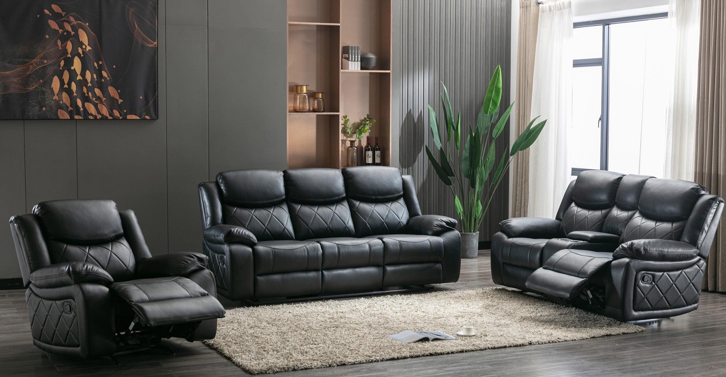Recliner sofa set deal RSMZ46599935BLK