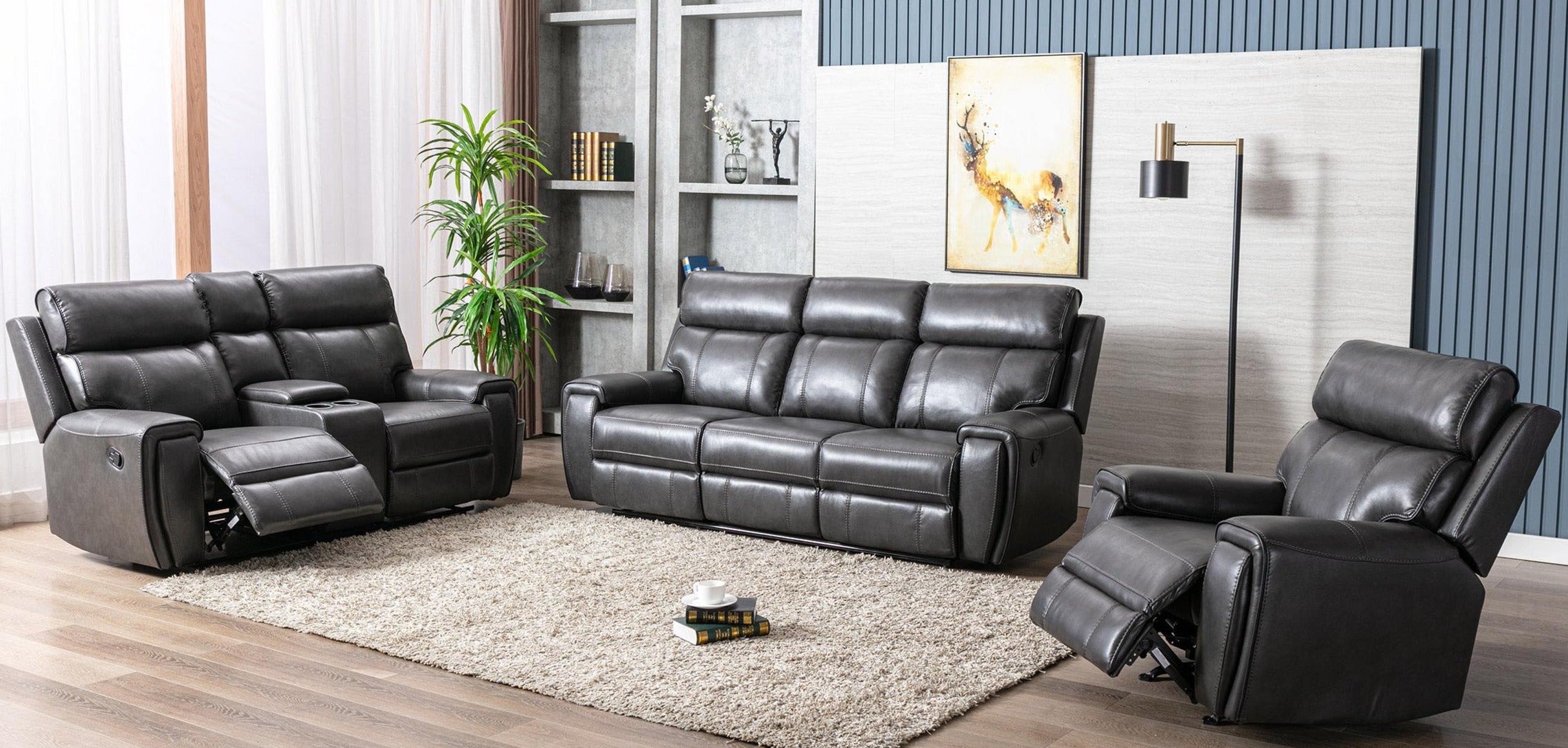 Recliner sofa set deal RSMZ46599937GRY