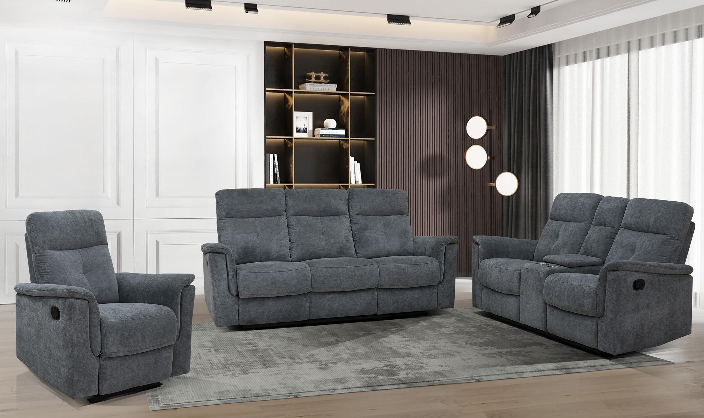 Recliner sofa set deal RSMZ46599944GRY