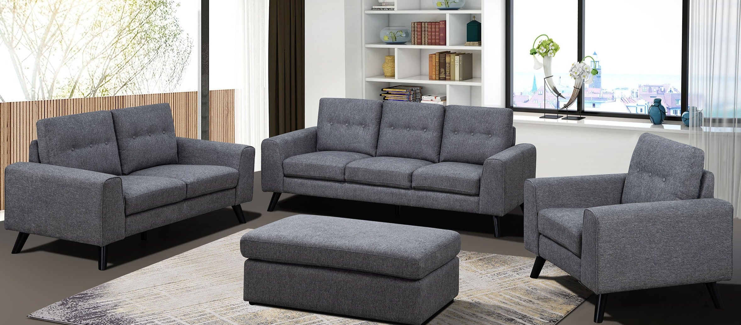 Fabric Sofa set deal FSMZ36599947GRY