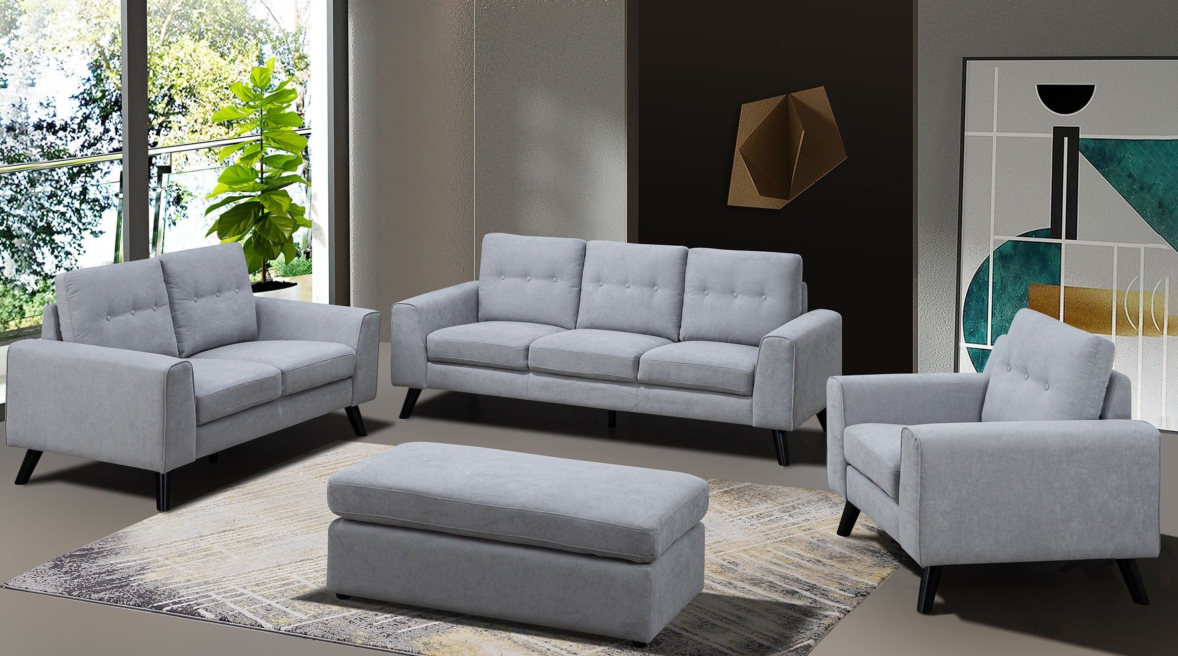 Fabric Sofa set deal FSMZ36599947LGY