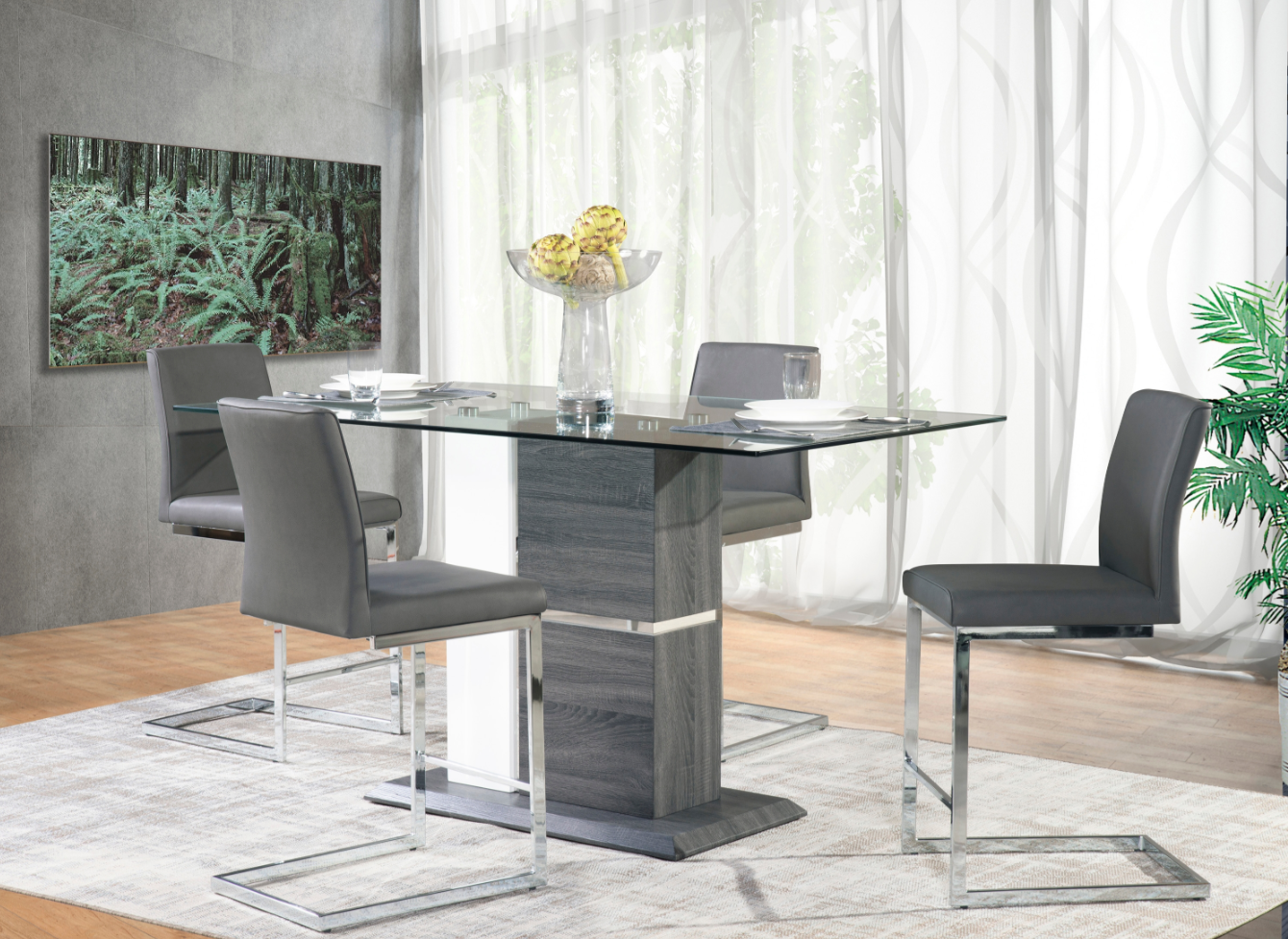 DNS 6826GRY Counter Height Dining Set
