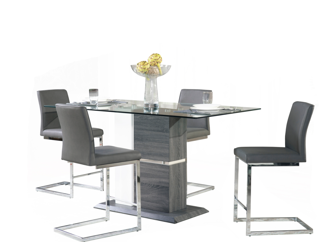 DNS 6826GRY Counter Height Dining Set