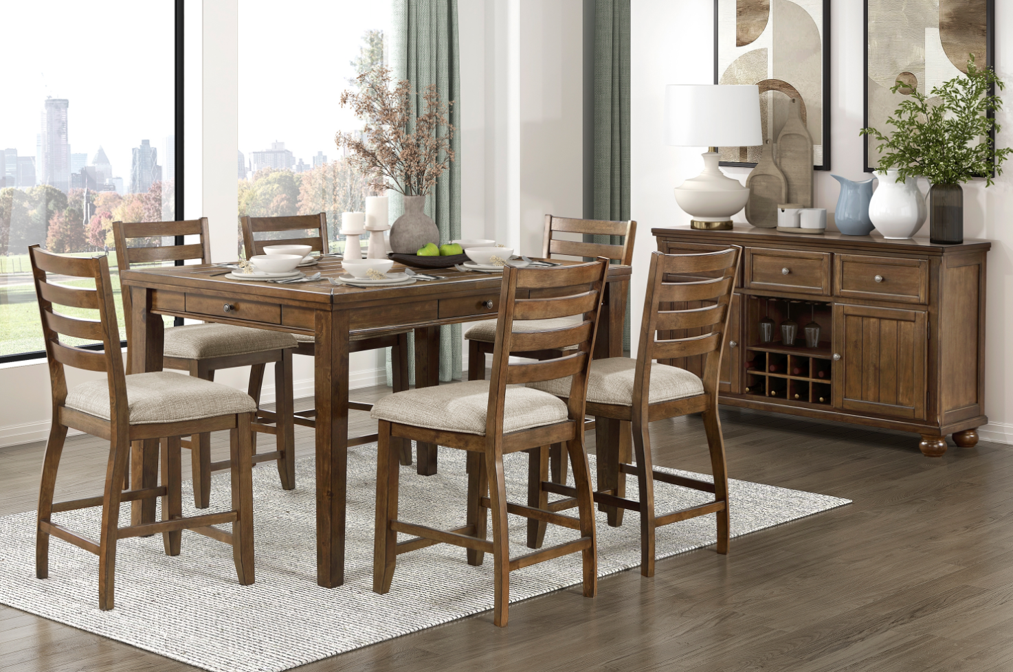 DNS 5761 Counter Height Dining Set