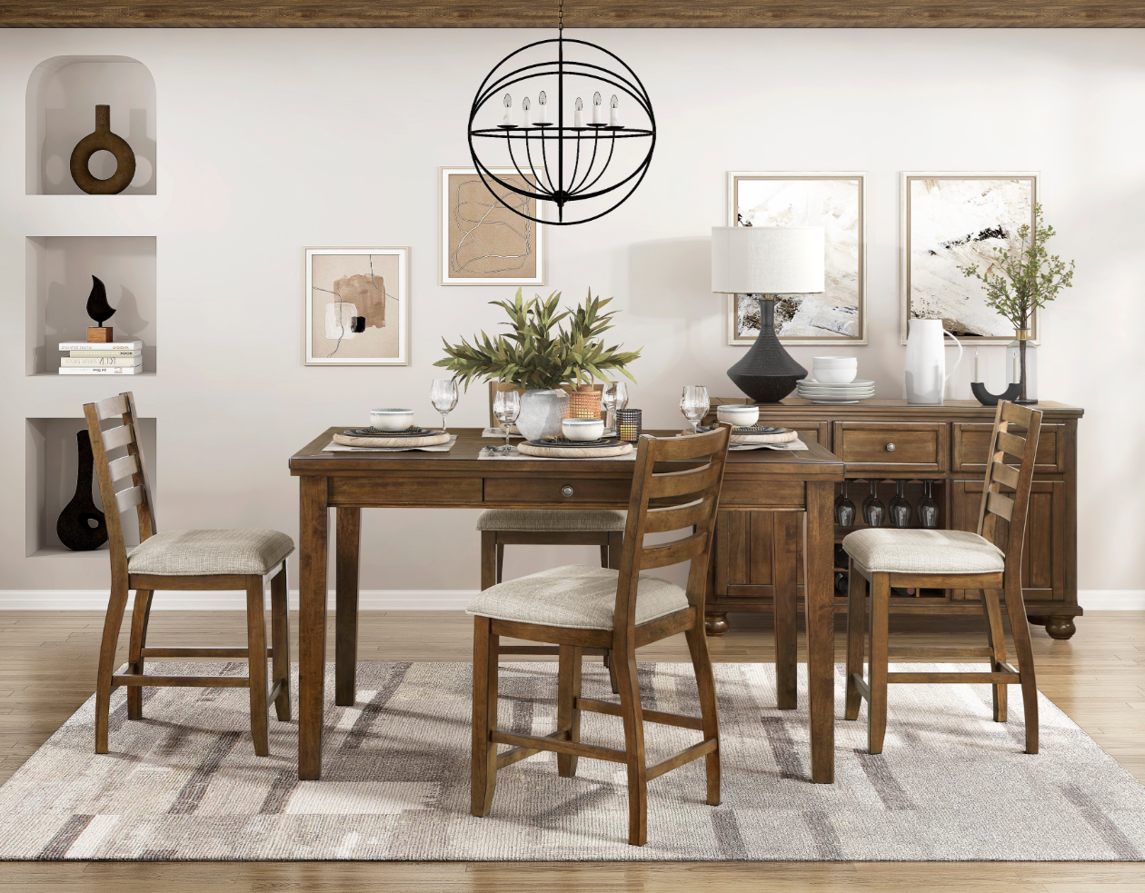 DNS 5761 Counter Height Dining Set