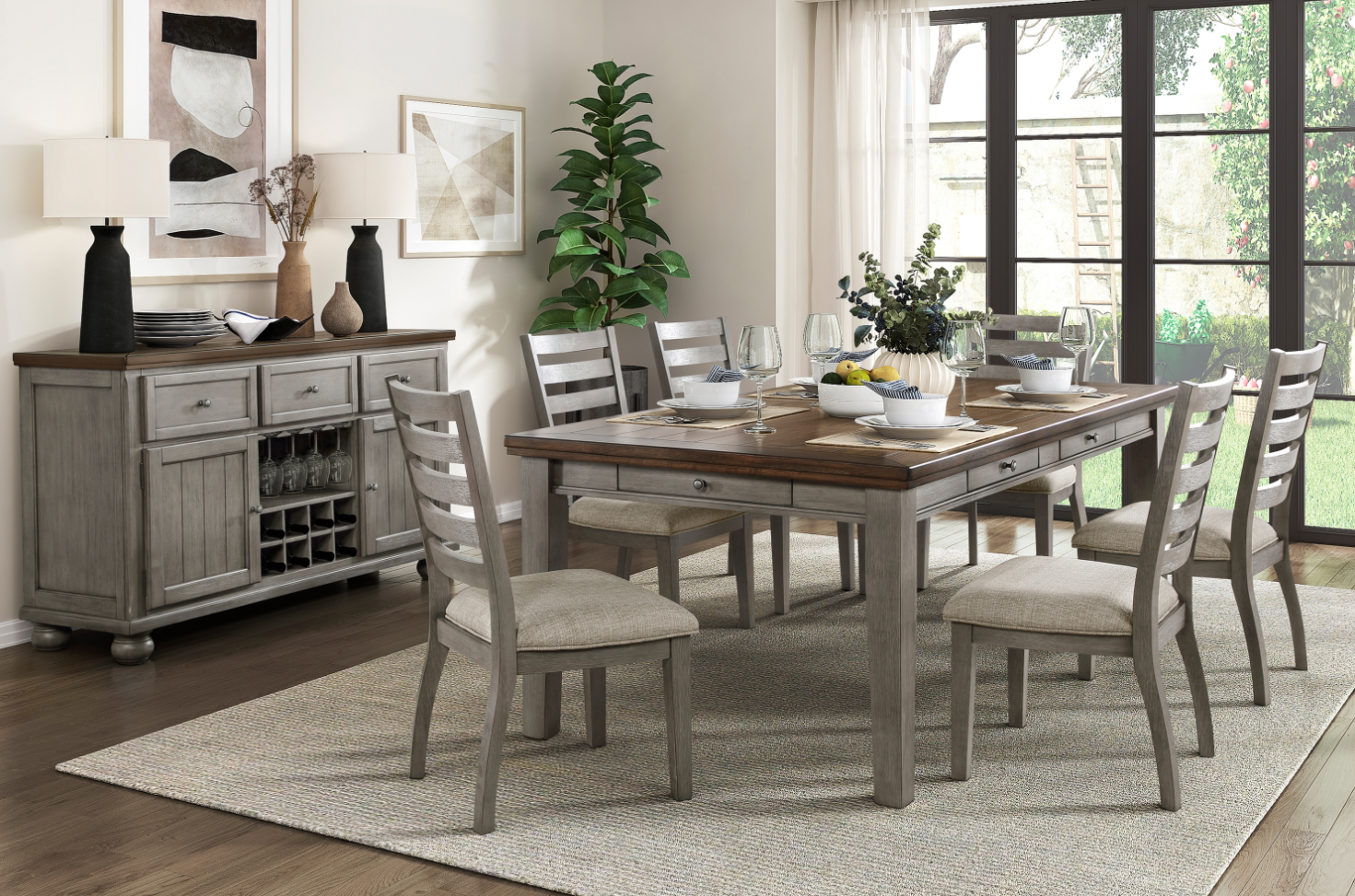 DNS 5761GY Medium Size Dining set