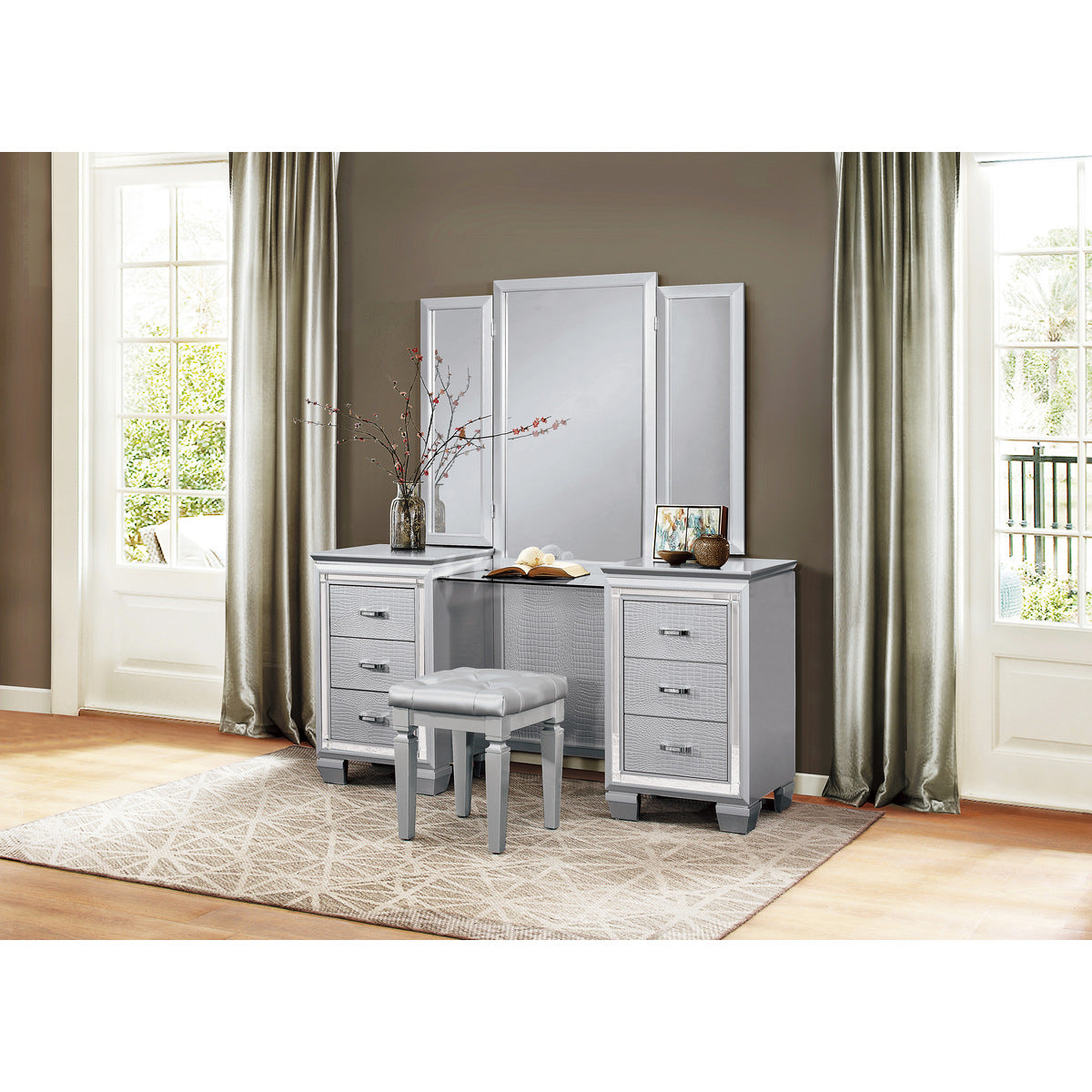 DNS-1916-15 (Vanity Dresser with Mirror)