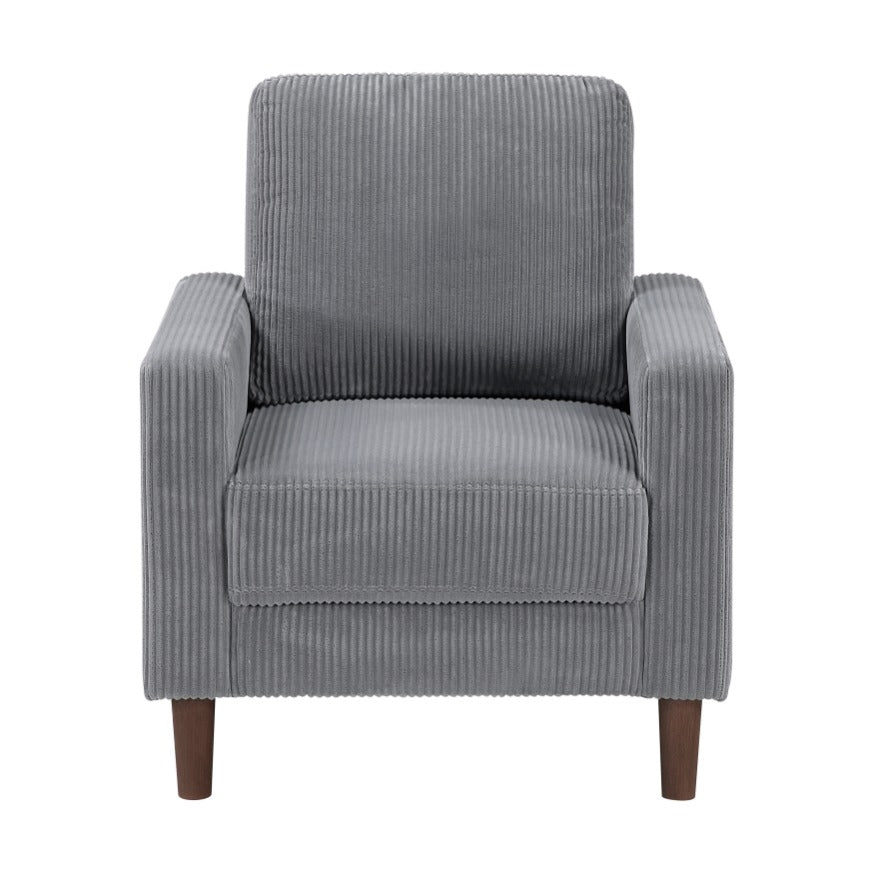 DNS 9520GRY Fabric Sectional Sofa