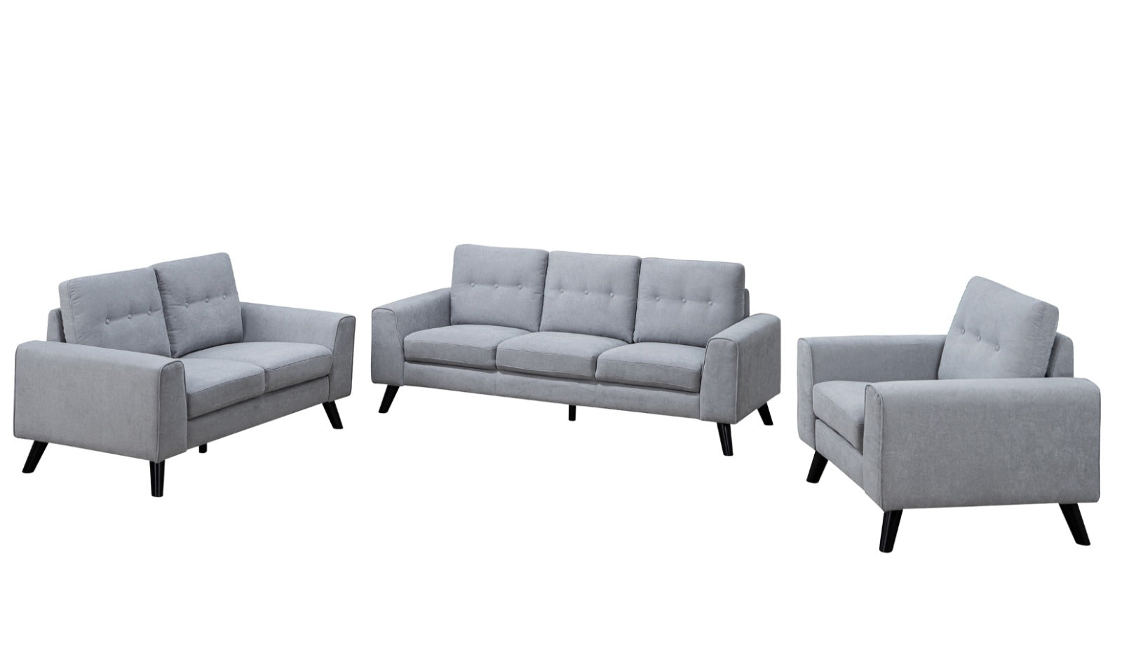DNS  99947LGY Fabric Sectional Sofa