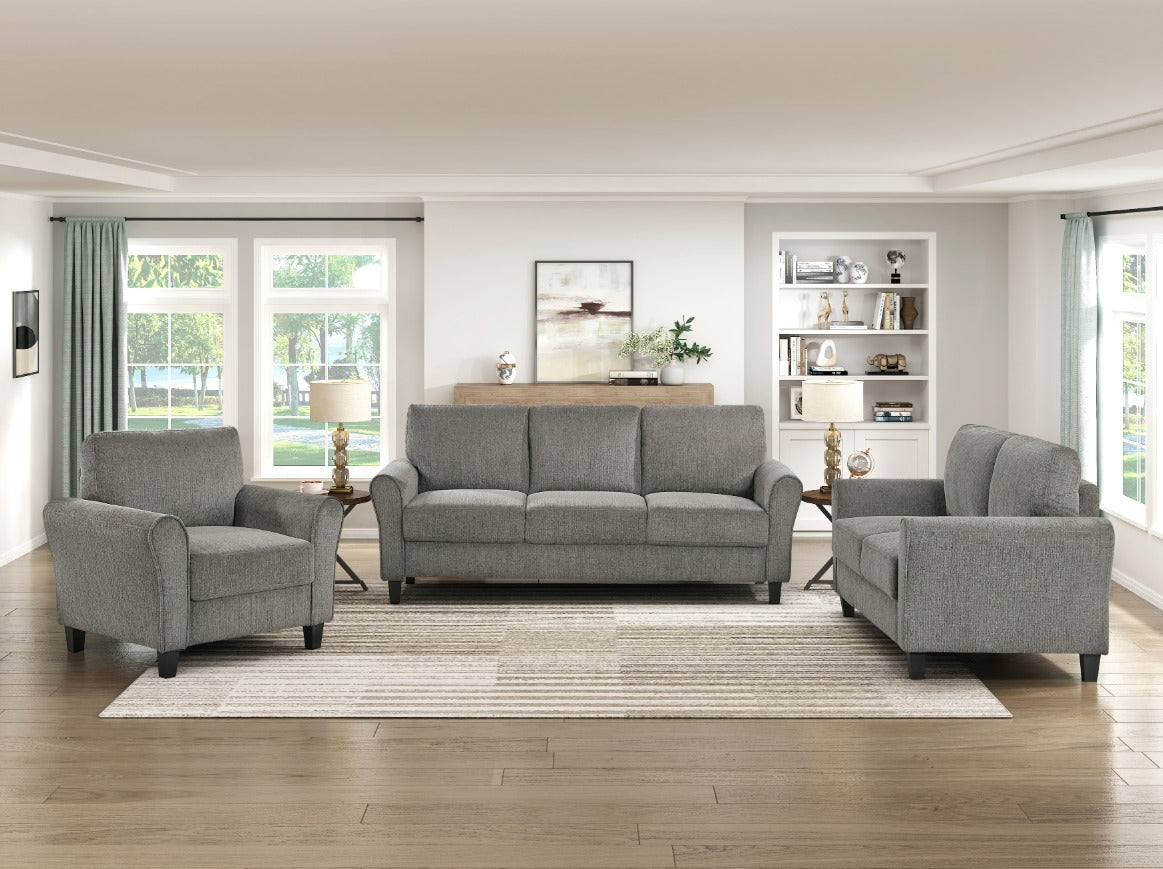 DNS 9209NFPT Fabric Sectional Sofa