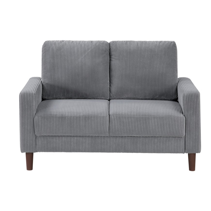 DNS 9520GRY Fabric Sectional Sofa