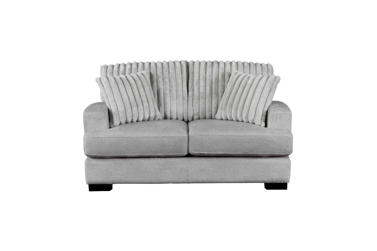 DNS 99083GY-3 Fabric Sectional Sofa