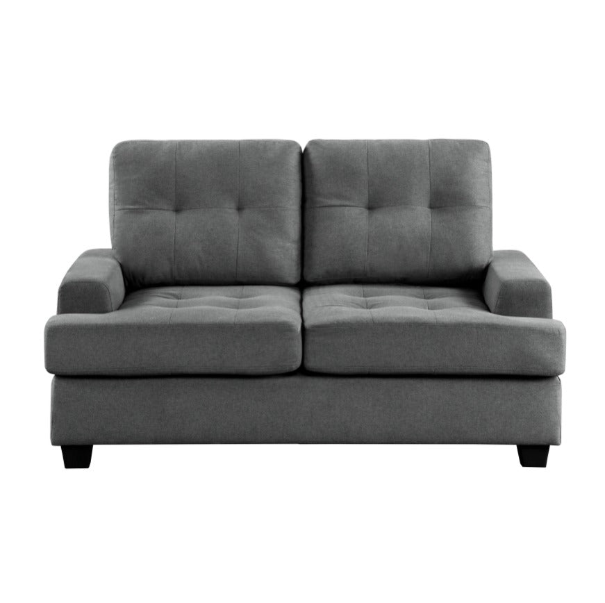 DNS 9367DGY Fabric Sectional Sofa