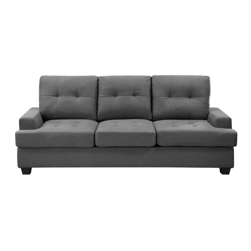 DNS 9367DGY Fabric Sectional Sofa