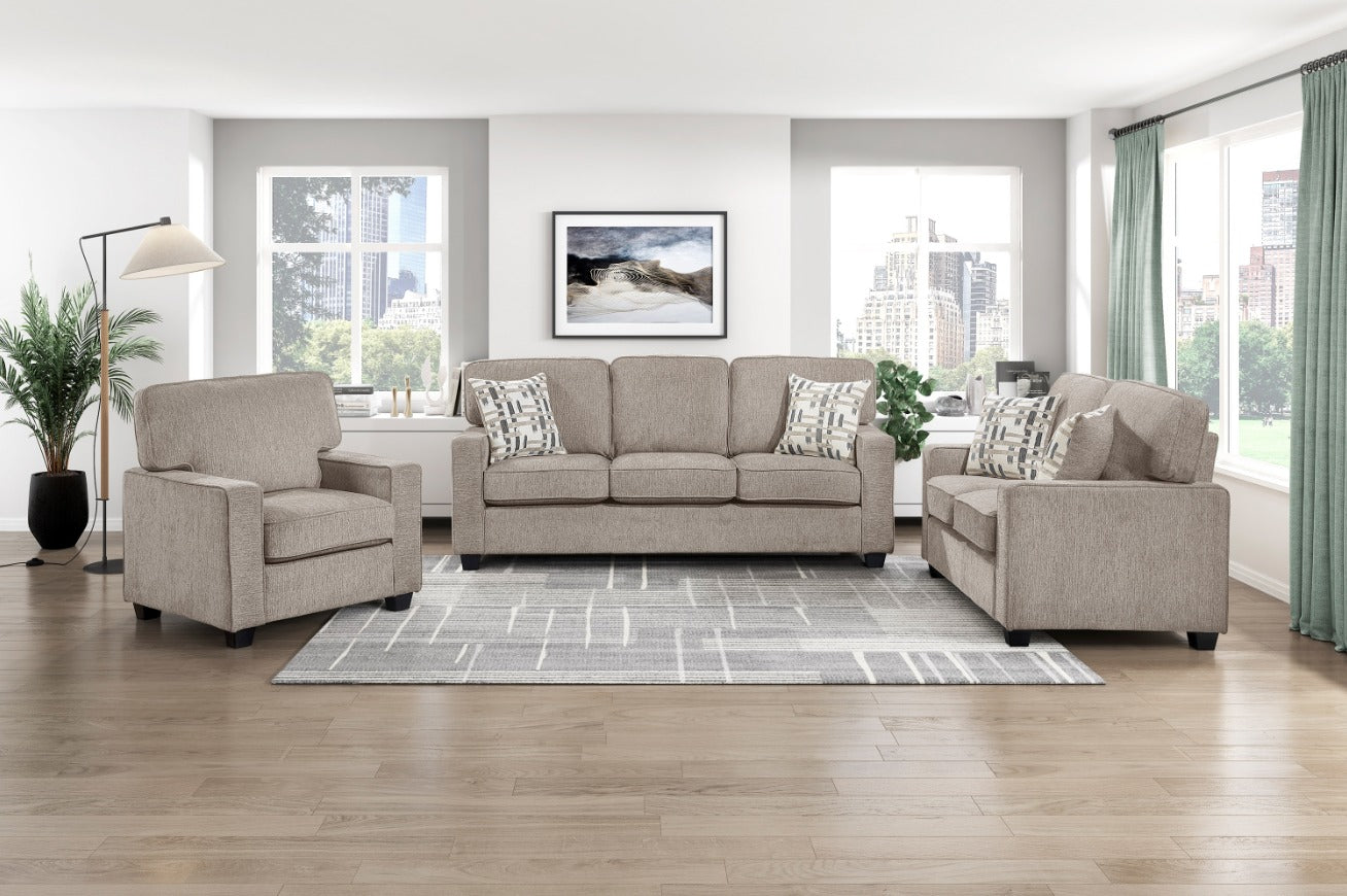 DNS 9748TPE-3 Fabric Sectional Sofa